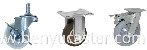 OEM China Factory Manufacturer Industrial Heavy Duty 8 Inch Swivel Top Plate PU Castor Trolley Wheel Caster